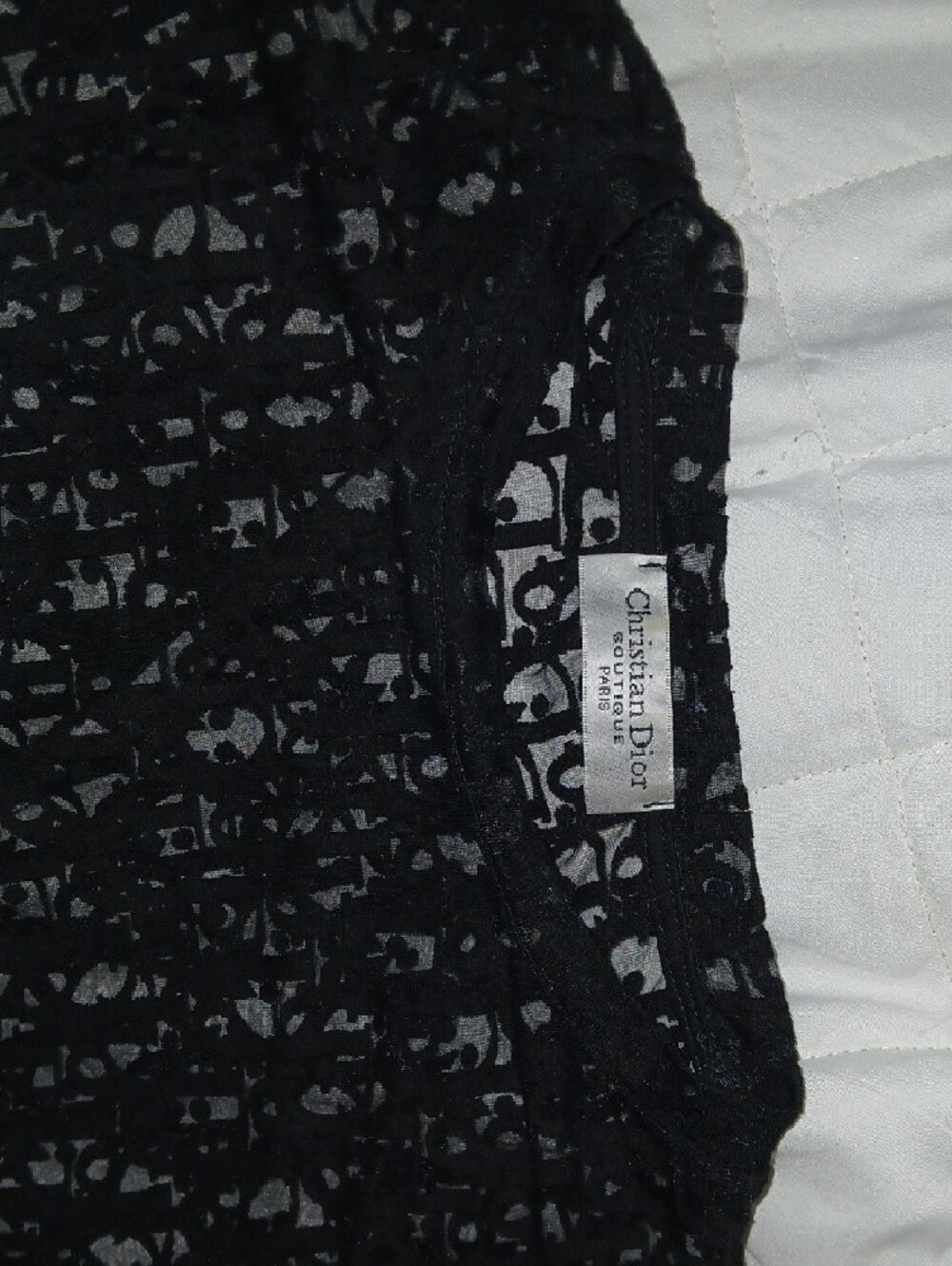 Dior Black Logo Mesh Knit Top - Picture 5 of 6